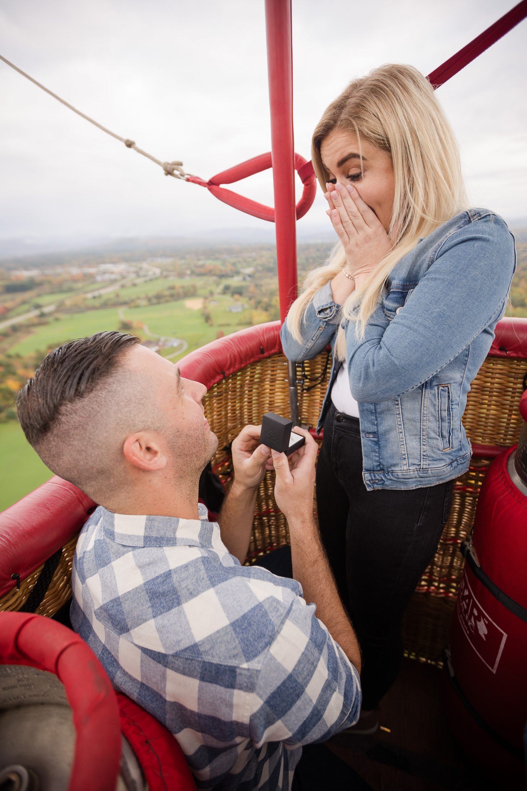 hot air balloon surprise proposal