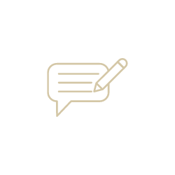 icon of speech bubble with pencil